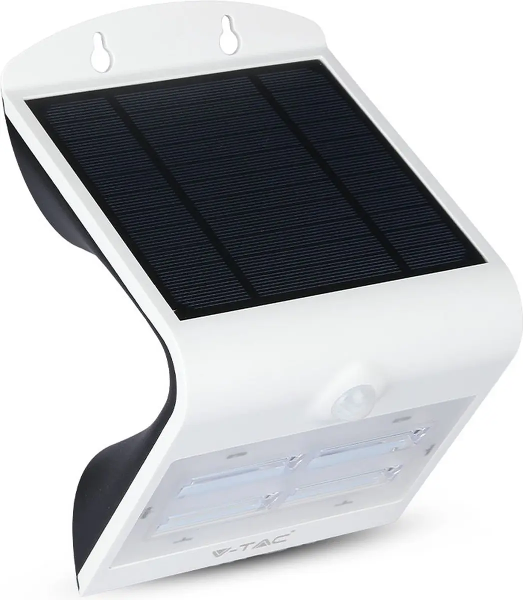 V-TAC VT-768 Solar Wandlamp - 3W - IP65 - Wit - afbeelding 3 van 6