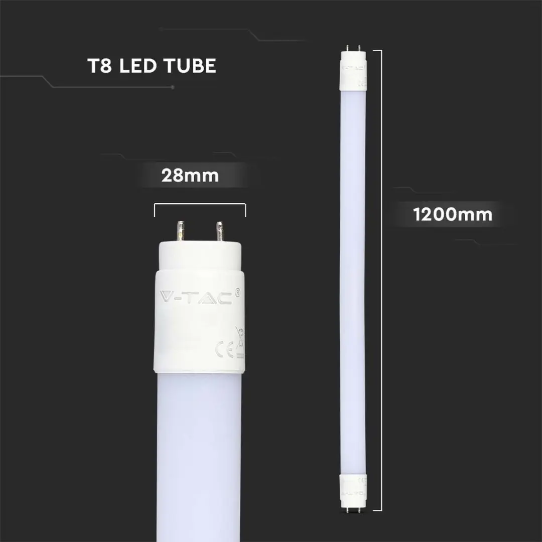 V-TAC VT-122-N LED T8 Tube - 16,5W - 4000K - 120cm - afbeelding 4 van 6