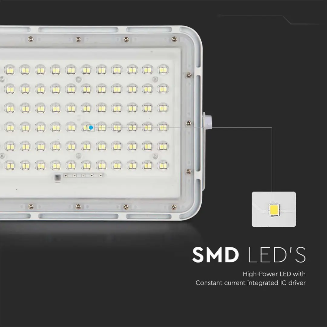 V-TAC VT-120W-W Solar LED-schijnwerper - 15W - IP65 - afbeelding 6 van 6
