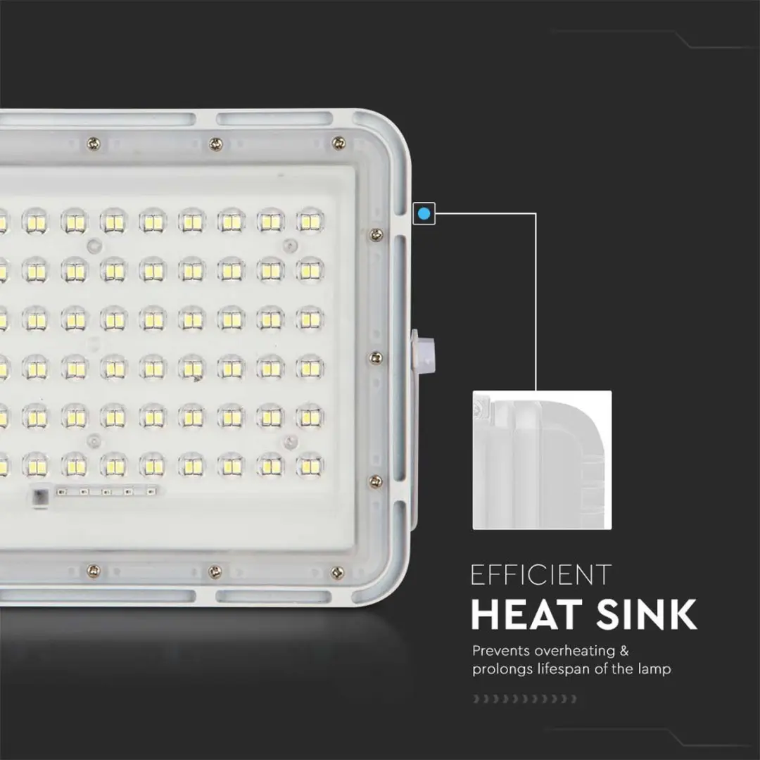 V-TAC VT-120W-W Solar LED-schijnwerper - 15W - IP65 - afbeelding 5 van 6