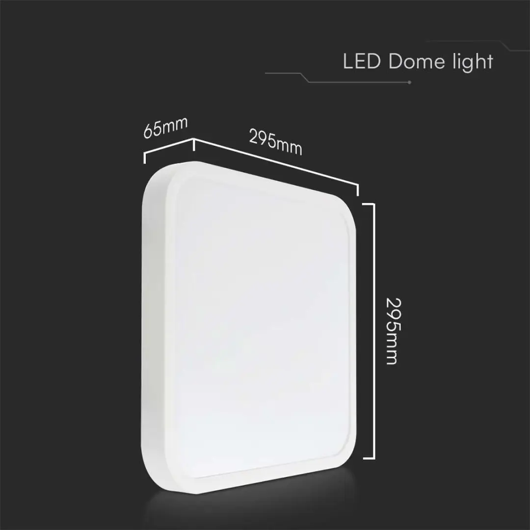 V-TAC VT-8624SQ-S-W Vierkante LED Plafondlamp 24W - afbeelding 6 van 6