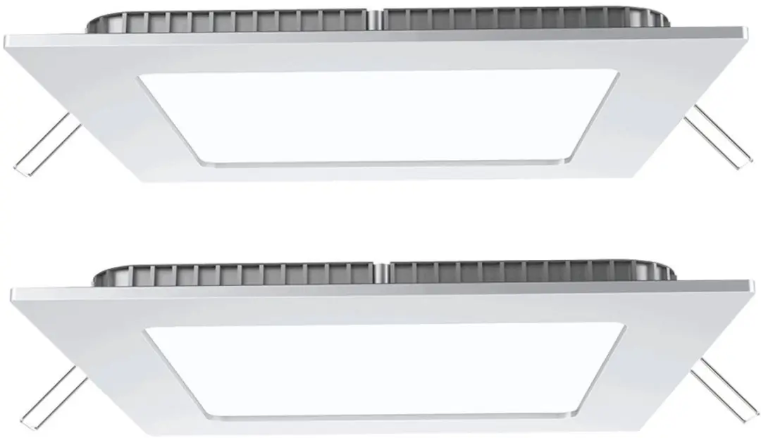Inbouw paneel aluminium plafondlamp vierkante wit, LED 15W 1350Lm koel wit, LxBx