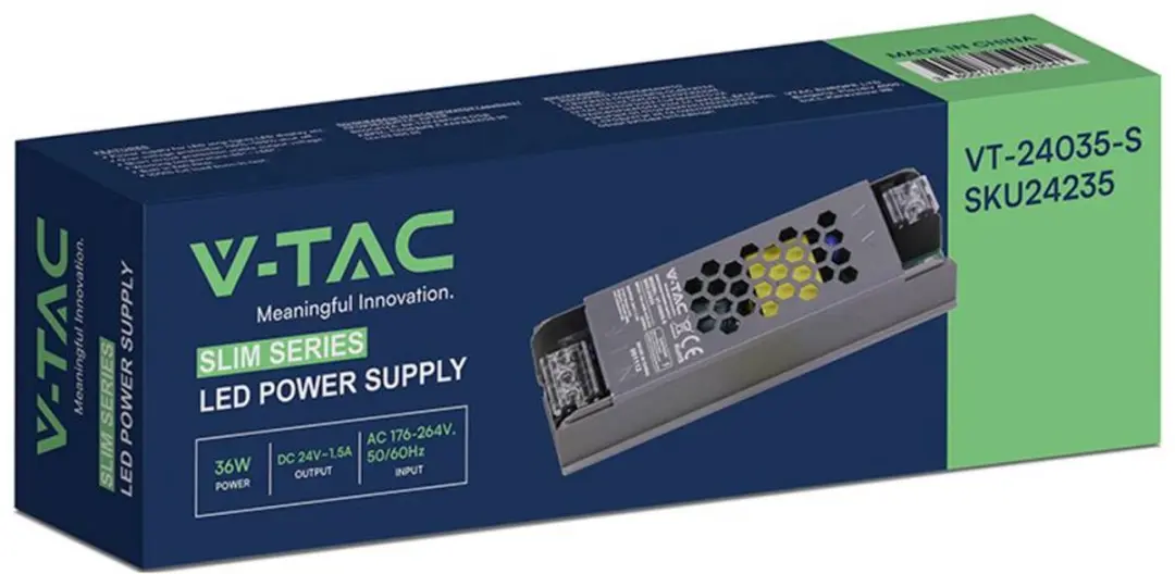 V-TAC VT-24035-S LED-transformator 36W 24V - afbeelding 3 van 3