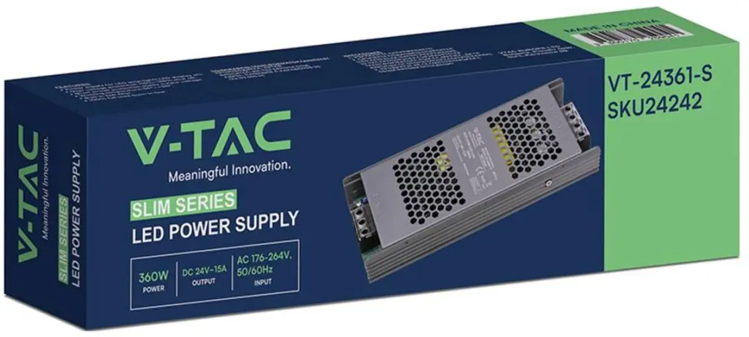 V-TAC VT-24361-S LED-transformator 360W 24V - afbeelding 2 van 3