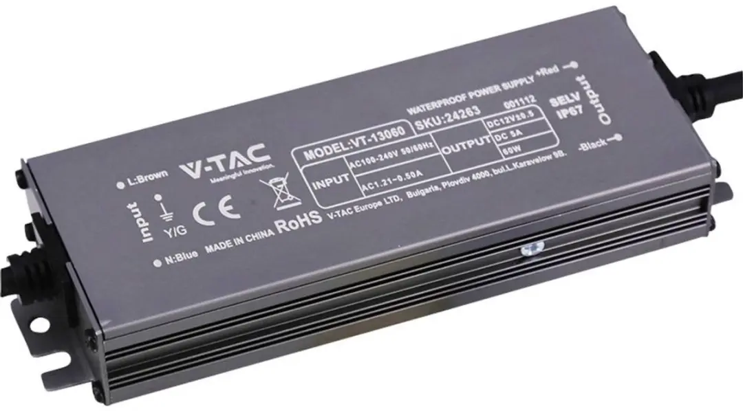 V-TAC VT-13060 LED-transformator 60W