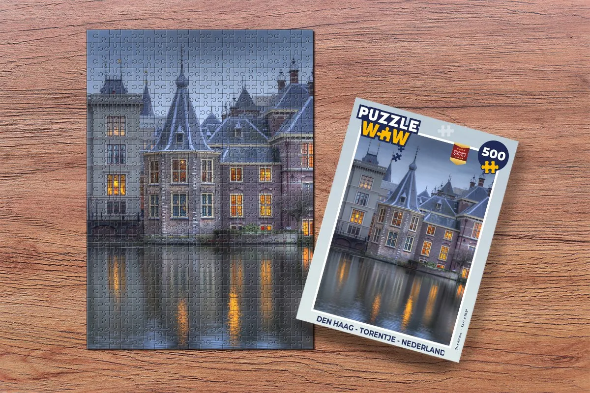 PuzzleWow Den Haag Torentje Legpuzzel 500 Stuks - Multicolor