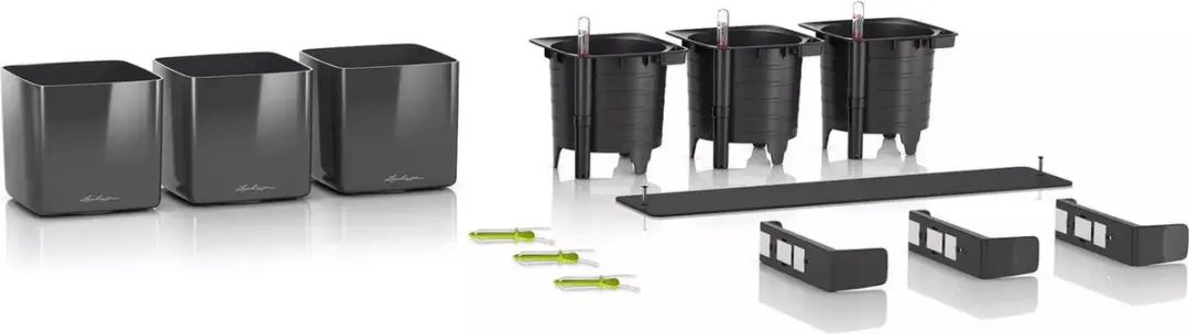 Lechuza CUBE Glossy Green Wall Home Kit 14 - Plantenbakken - afbeelding 4 van 6