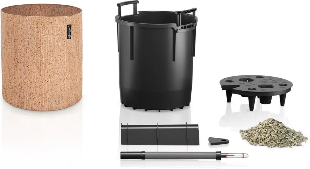 Lechuza Trendcover 32 Kurk Plantenbak - 13L - Dark Natural - afbeelding 4 van 6