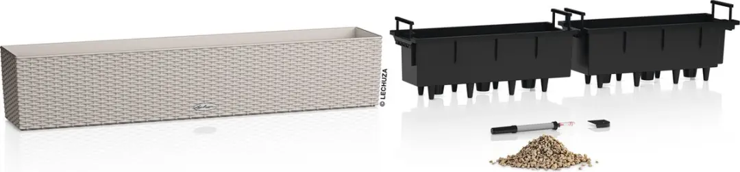 Lechuza Balconera Cottage 100 Plantenbak - Zandbruin - afbeelding 3 van 6