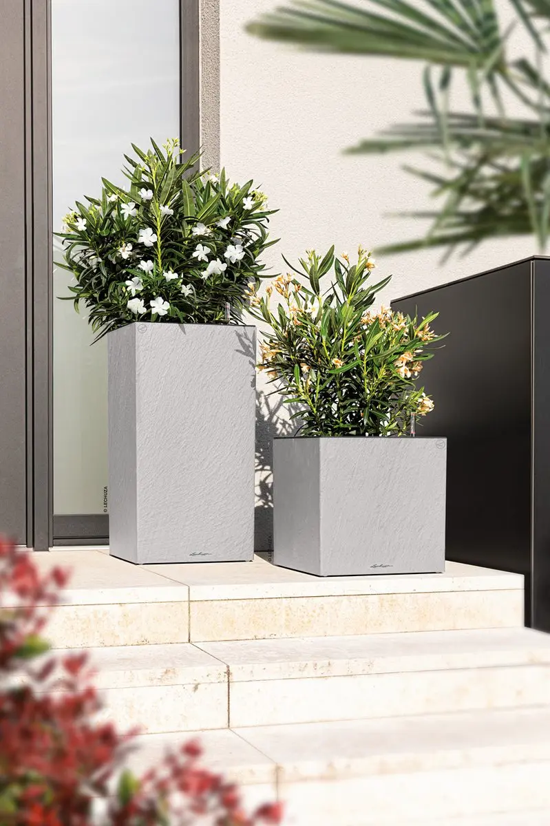 Lechuza CANTO Slatestone 30 low Plantenbak - Lichtgrijs - afbeelding 5 van 6