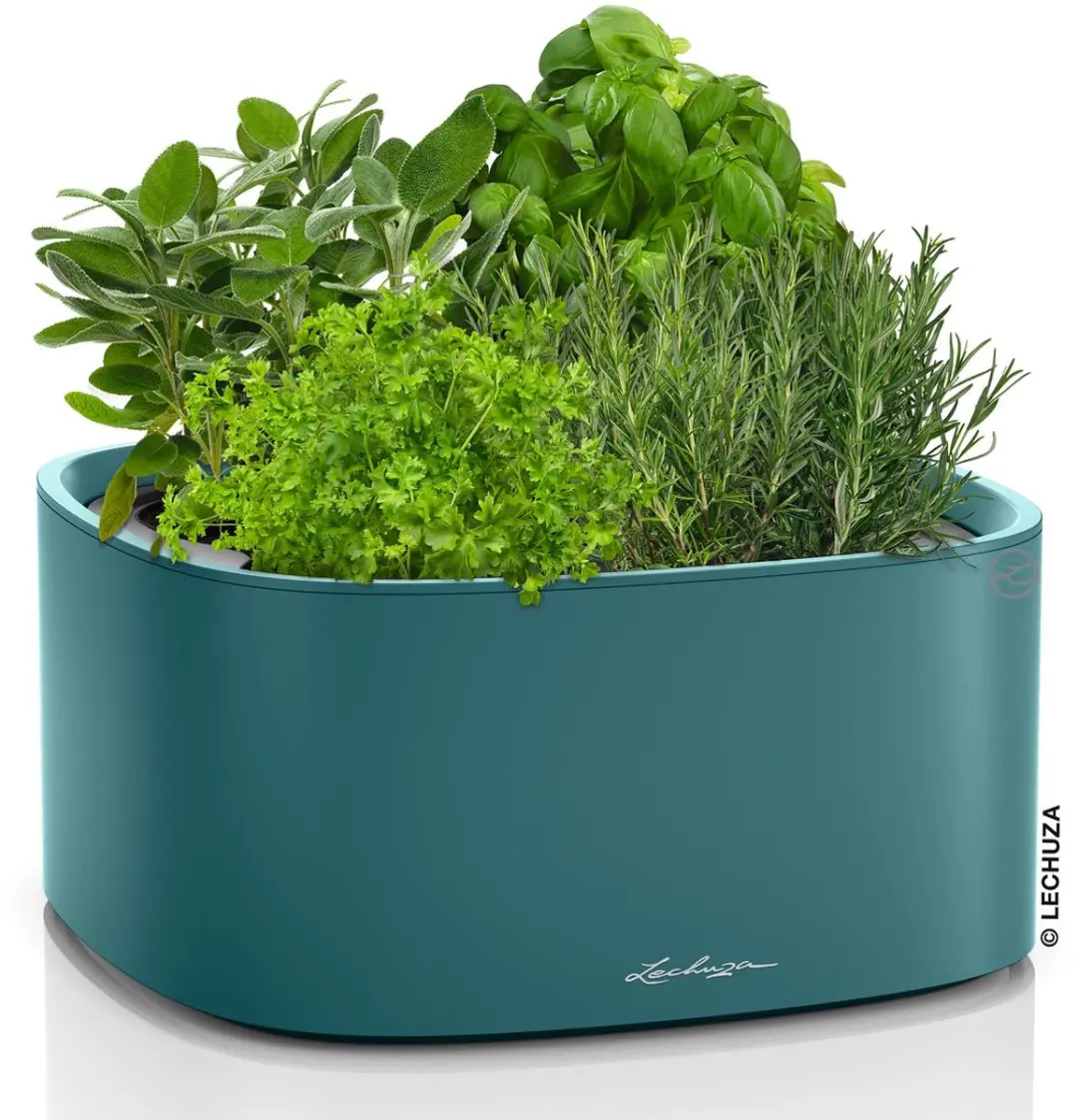 Lechuza PILA Color Stick Plantenbak Ø35cm - Petrol Blauw - afbeelding 2 van 6
