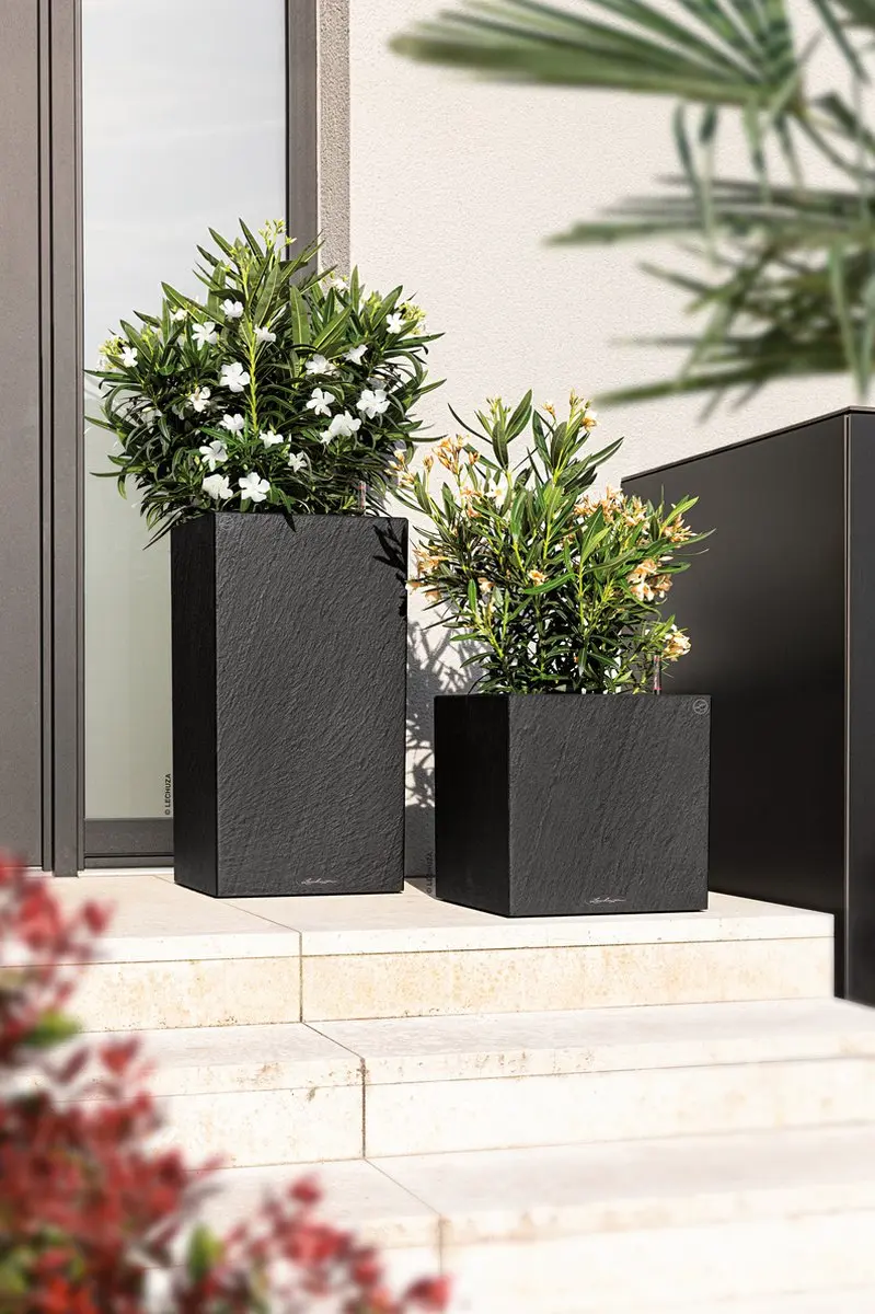 Lechuza CANTO Slatestone 40 High Plantenbak - Donkergrijs - afbeelding 5 van 6