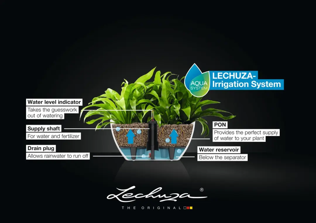 Lechuza NAVIO Color 20 Plantenbak - 6,5 l - Muskaat - afbeelding 4 van 6
