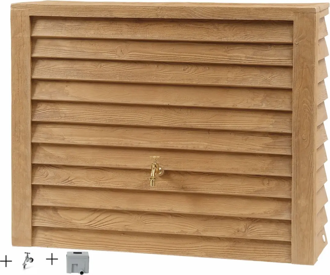Graf regenton Woody 350 L Lightwood-met messing kraan-met vulautomaat voor recht