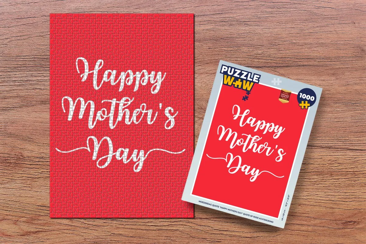 PuzzleWow Quotes Happy Mother's Day Mama Legpuzzel 1000 Stuks - Multicolor