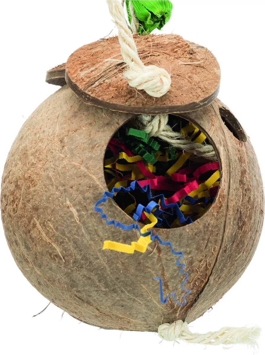 Trixie Hangspeelgoed Vogels Kokosnoot 35cm - Bruin