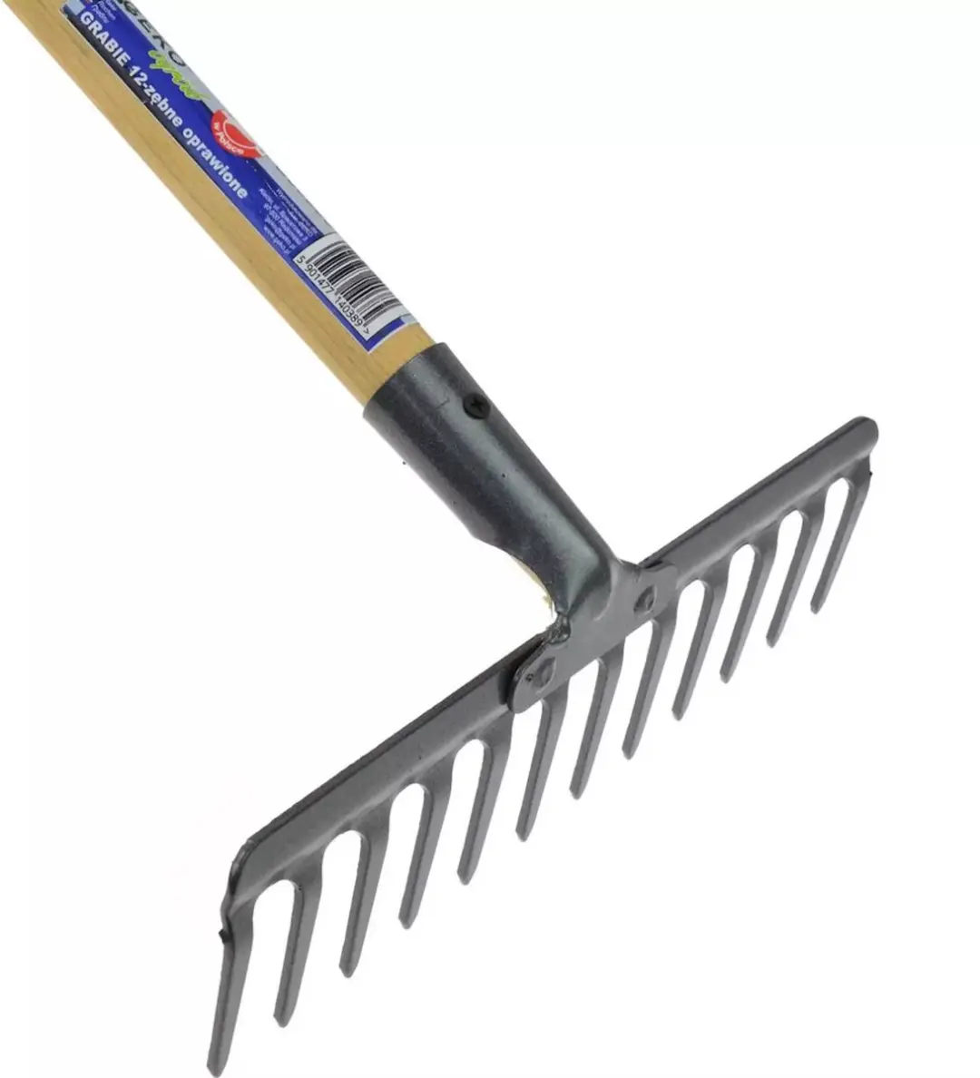 GEKO Hark 12 Tanden met Houten Steel