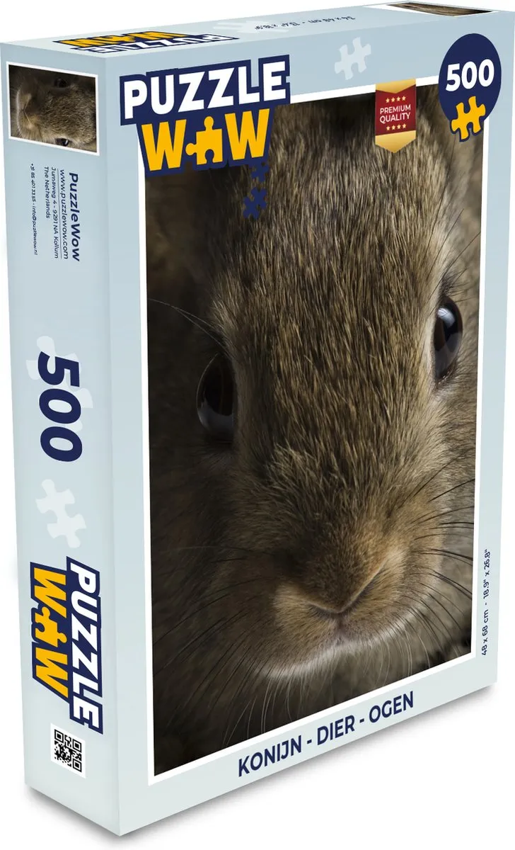 PuzzleWow Konijn Legpuzzel 500 Stuks