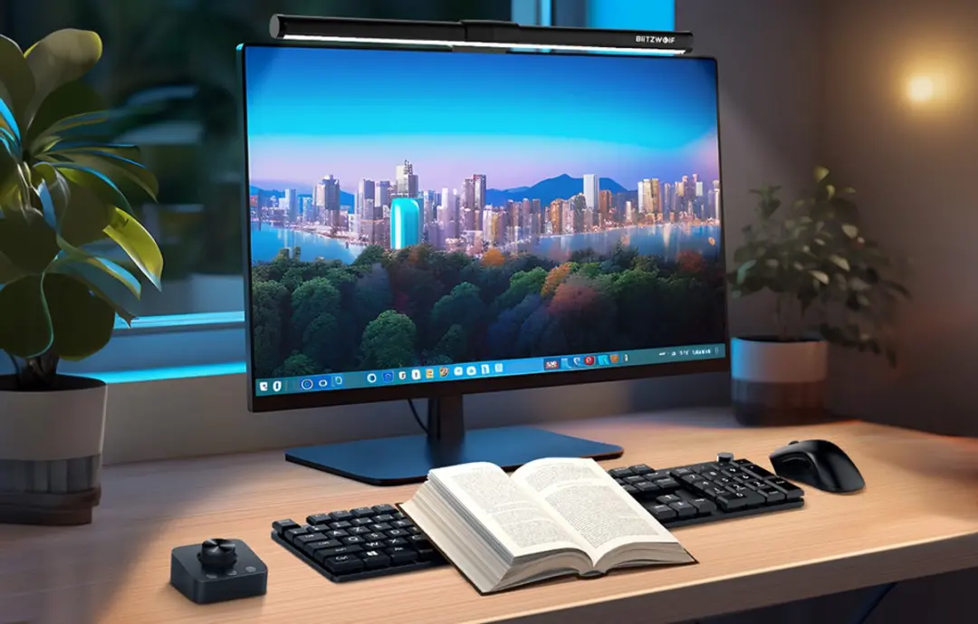 BlitzWolf BW-CML5 Monitorlamp - Draadloos Dimbaar - Zwart - afbeelding 5 van 6