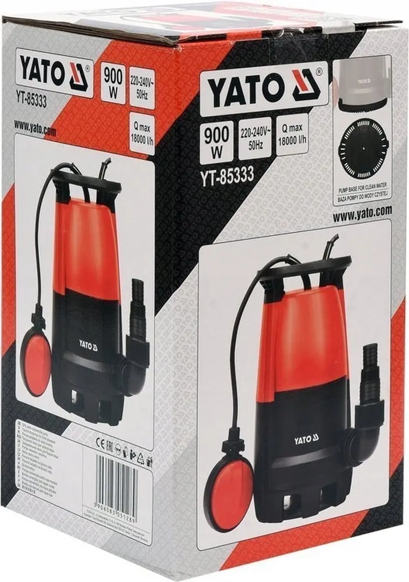 Yato YT-85333 Dompelpomp 900W - 18000 l/h - afbeelding 3 van 6