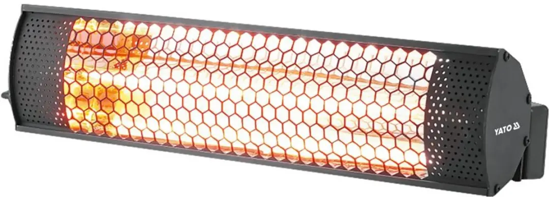 YATO Terrasverwarmer Halogeen - Heater  - 2000W - IP65 - 18m² - 56x15x7,2cm - afbeelding 2 van 4
