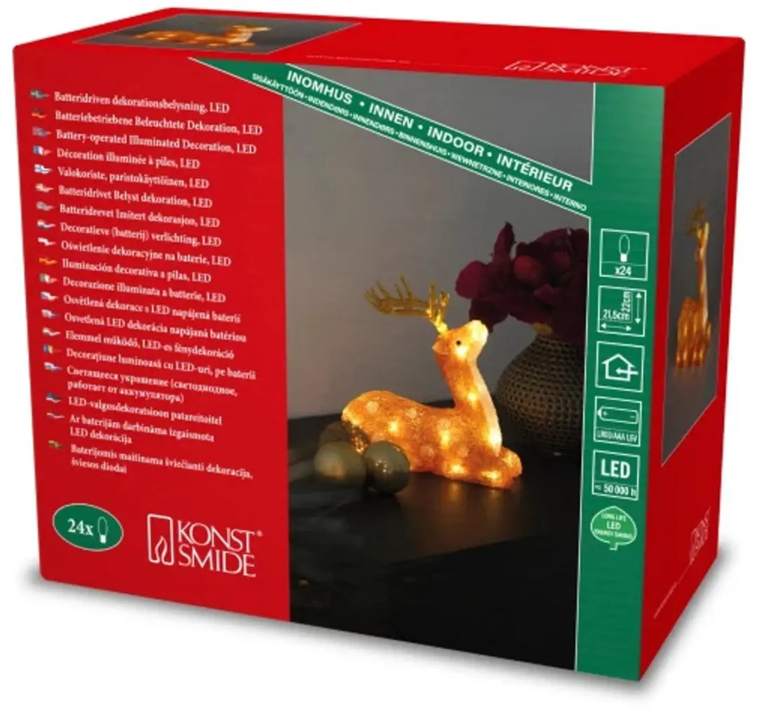 Konstsmide Acrylfiguur Rendier LED 21.5 x 22cm - afbeelding 3 van 6