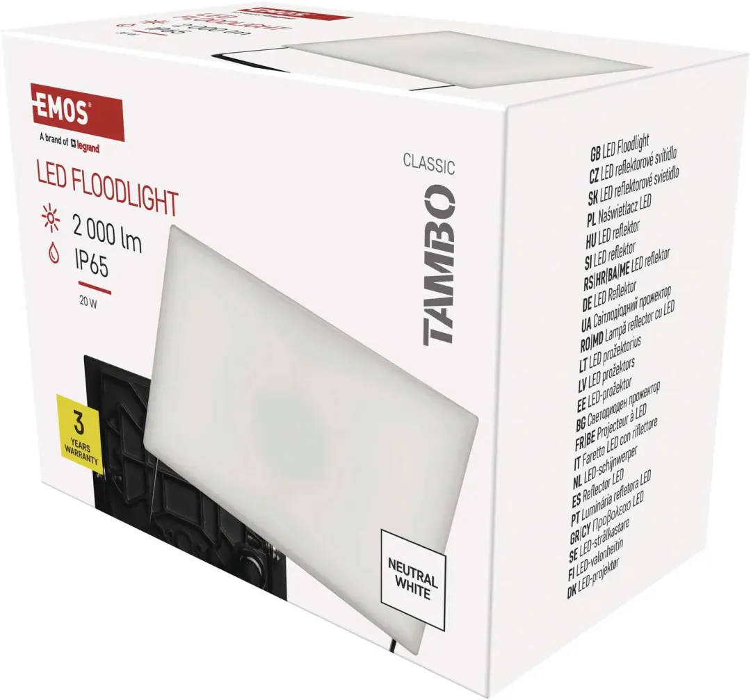 Emos TAMBO LED-schijnwerper ZS2522 - 20W - 2000lm - IP65 - afbeelding 5 van 6