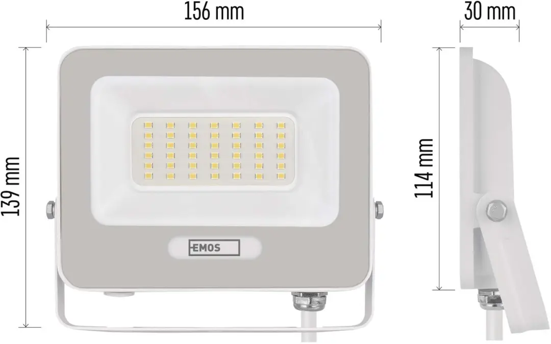 Emos GLARO LED-schijnwerper ZS2234W - 30W - IP65 - Wit - afbeelding 2 van 6