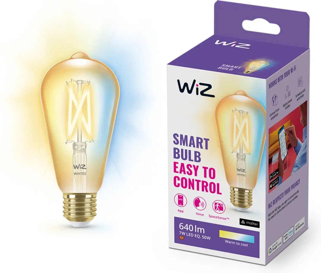WiZ Smart Filament Lamp Edison E27