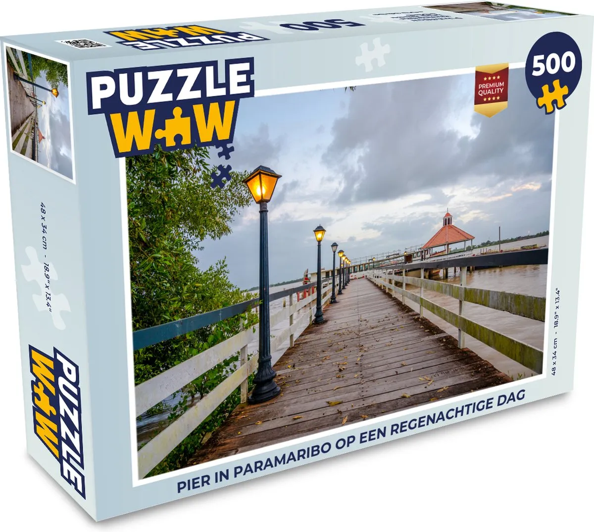 PuzzleWow Legpuzzel Paramaribo Regenachtige Dag