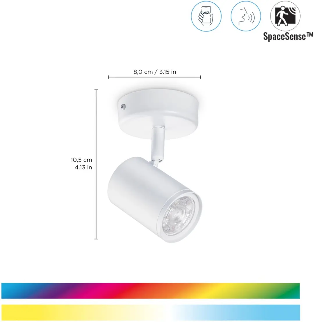 WiZ Imageo 1 Plafondlamp - 5W - RGBW - Wit - afbeelding 2 van 6