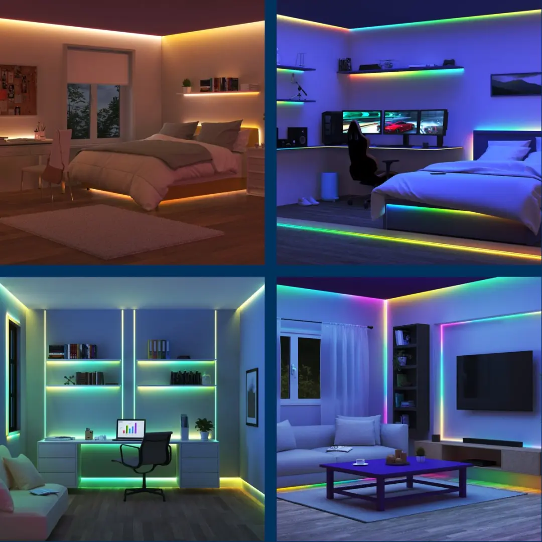 WiZ RGBIC LED Strip 4m - 16 Miljoen Kleuren - afbeelding 5 van 6