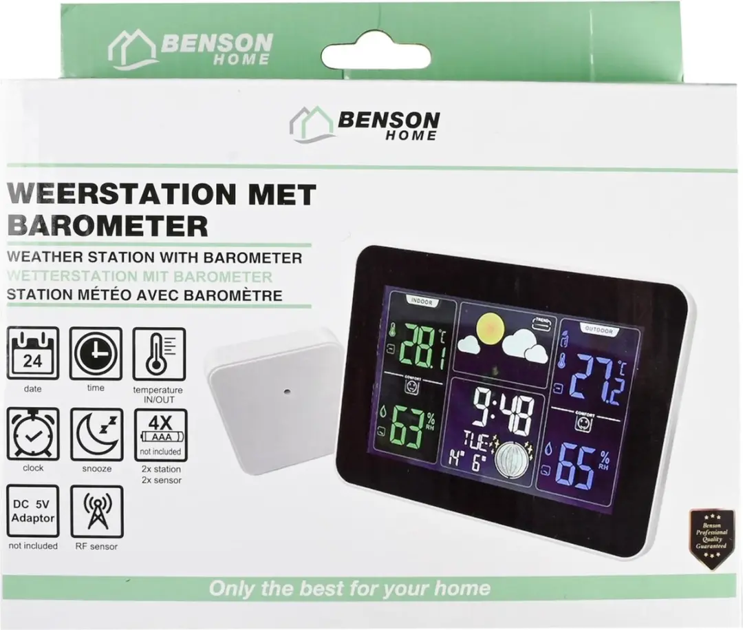 Benson Weerstation met Barometer - Binnen en Buiten - afbeelding 4 van 6