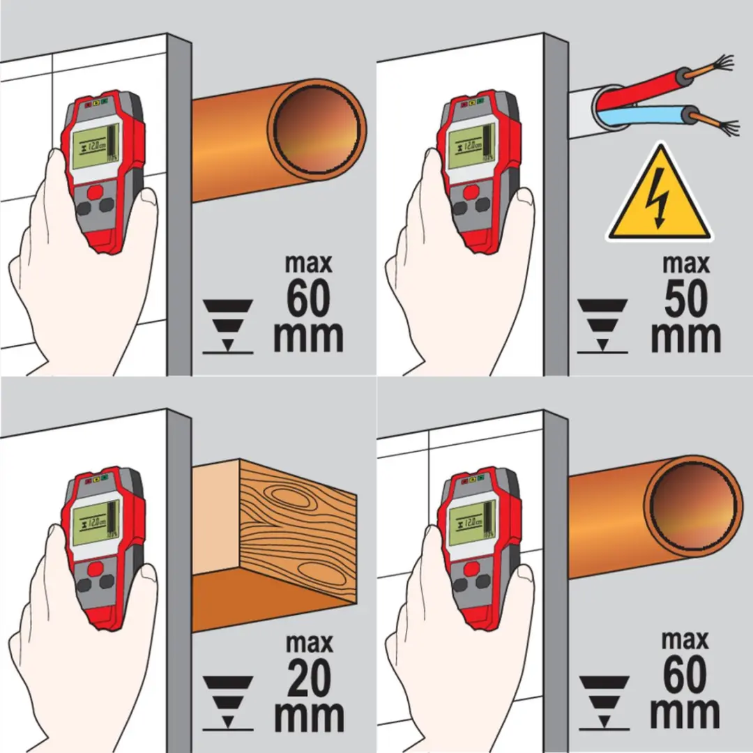Yato YT-73131 Detector - Profiel- en Kabeldetector - LCD Display - afbeelding 2 van 6