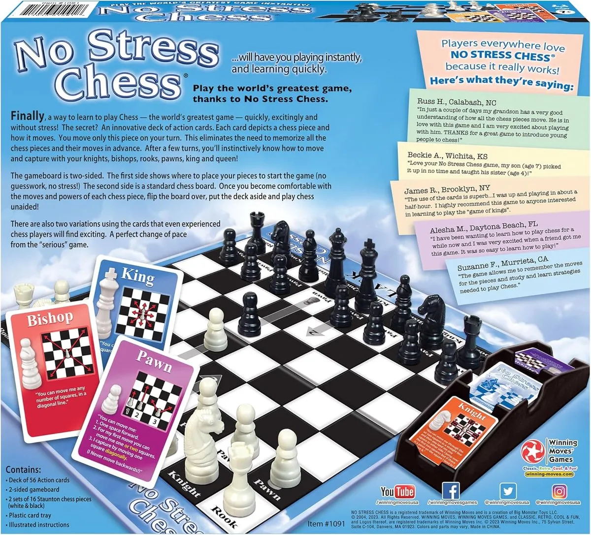 Winning Moves No Stress Schaakspel 2 Spelers - Hout