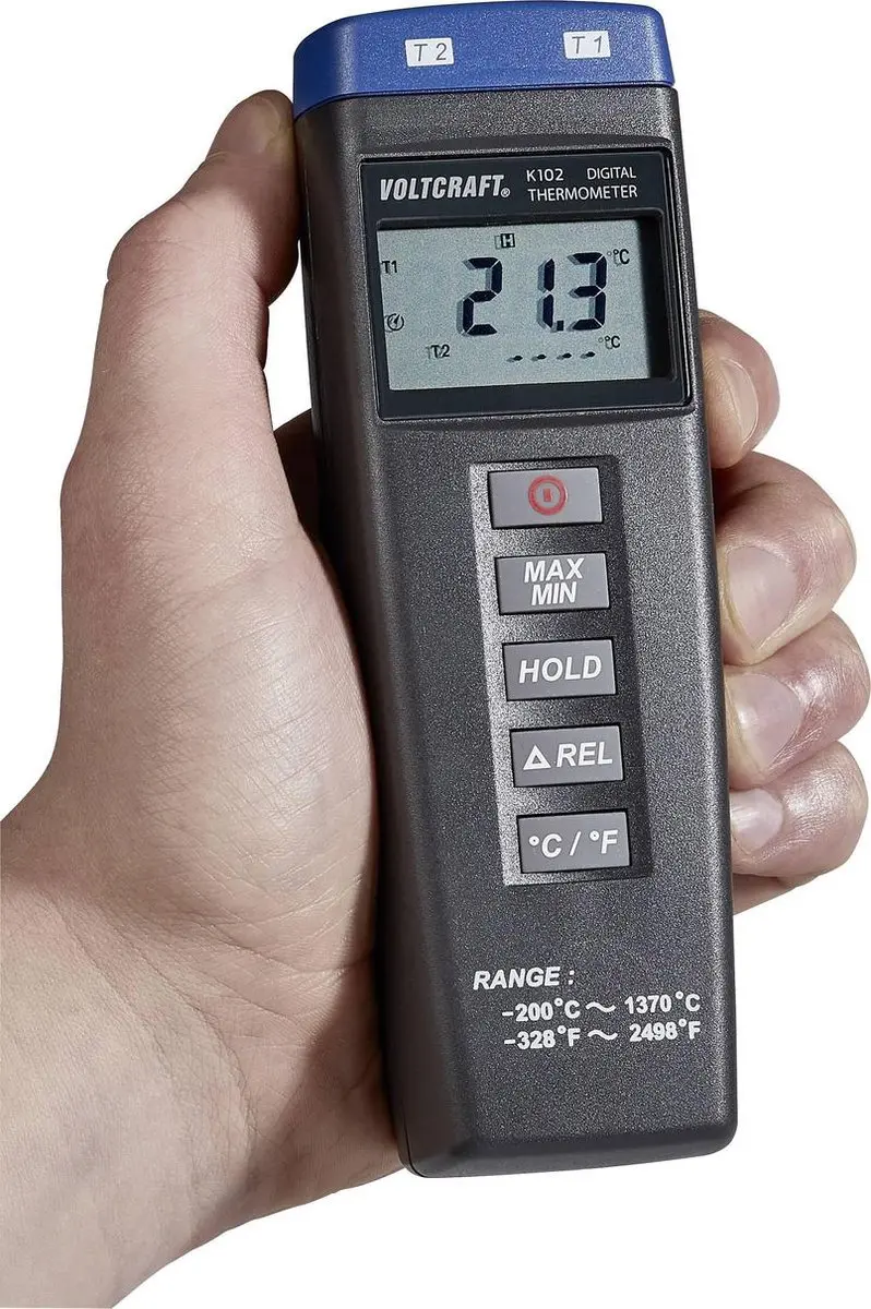 Voltcraft K102 Temperatuurmeter -200 - +1370 °C - afbeelding 2 van 6
