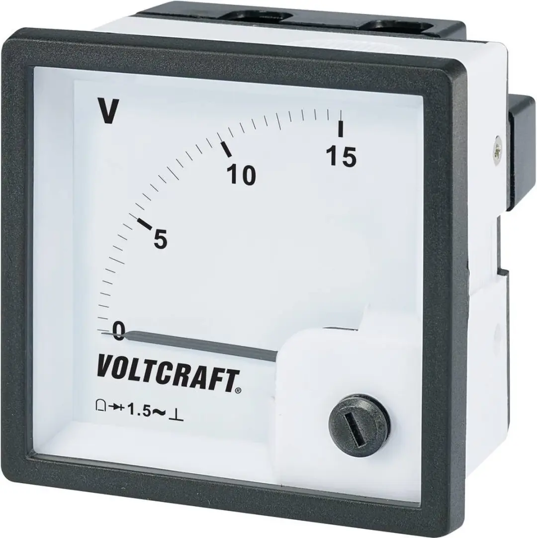 Voltcraft AM-72x72/15V Analoog Inbouwmeetinstrument - 15 V/AC Draaispoel - afbeelding 2 van 4