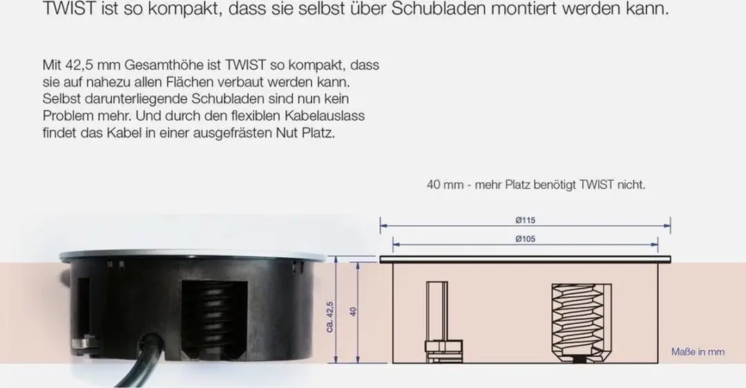 Bachmann Twist 931.000 Dubbele Contactdoos - RVS - afbeelding 3 van 6