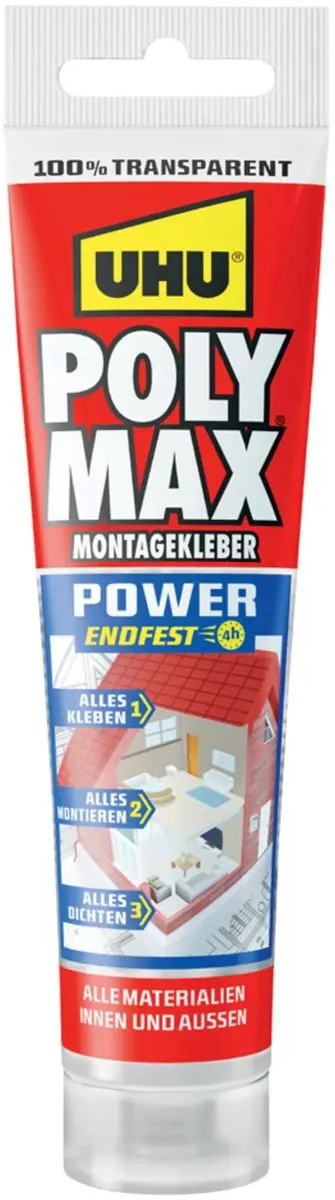 UHU montagelijm POLYMAX POWER transparant 300g