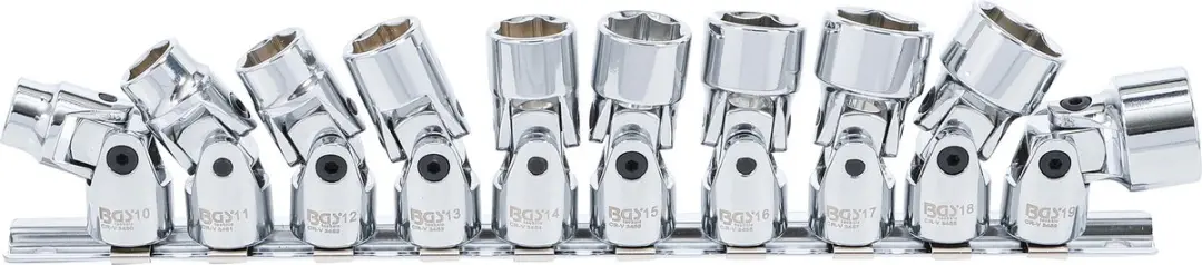 BGS technic Cardan doppenset 3/8 10-19mm - 10 delig - afbeelding 2 van 5