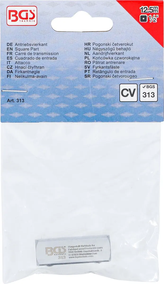 BGS technic 313 Aandrijfvierkant 1/2 voor BGS 312 - afbeelding 3 van 4