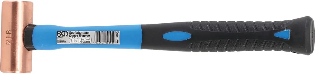 BGS Koperen hamer 907g (2 lb) - Glasvezel handvat - afbeelding 2 van 6