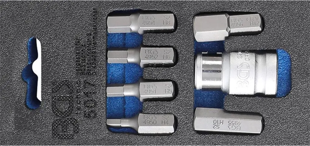BGS technic 5017 Bitset 3/8 Zeskant 7-delig - afbeelding 4 van 5