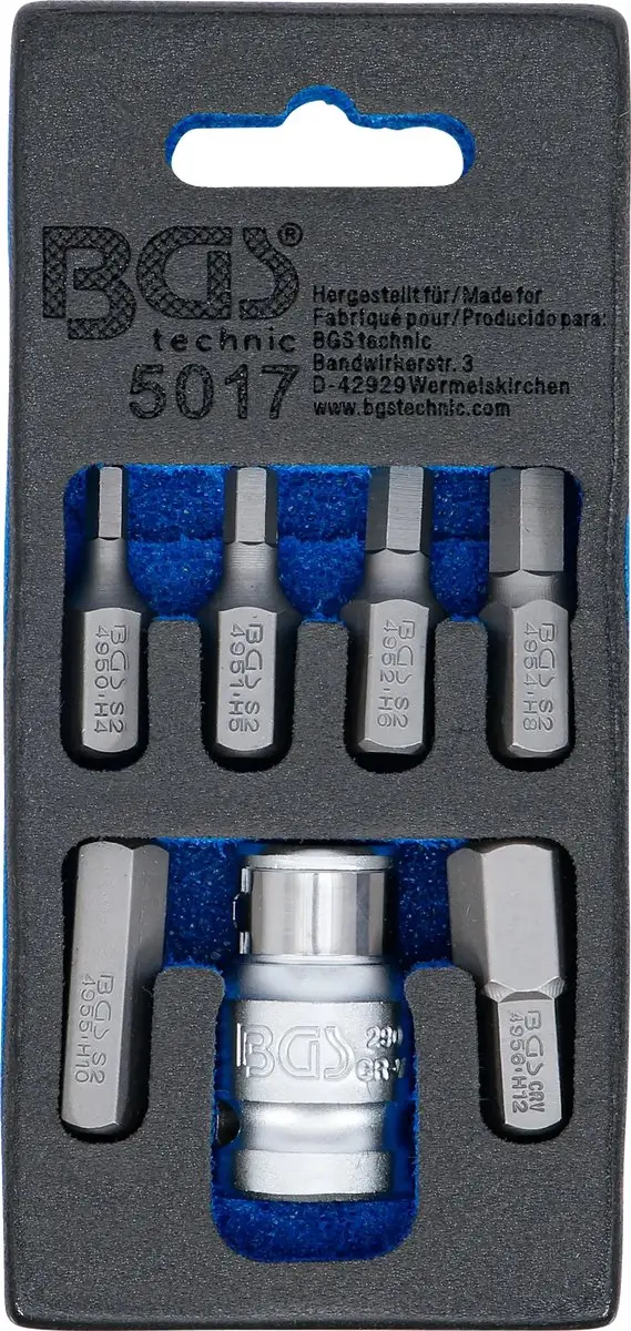 BGS technic 5017 Bitset 3/8 Zeskant 7-delig - afbeelding 2 van 5