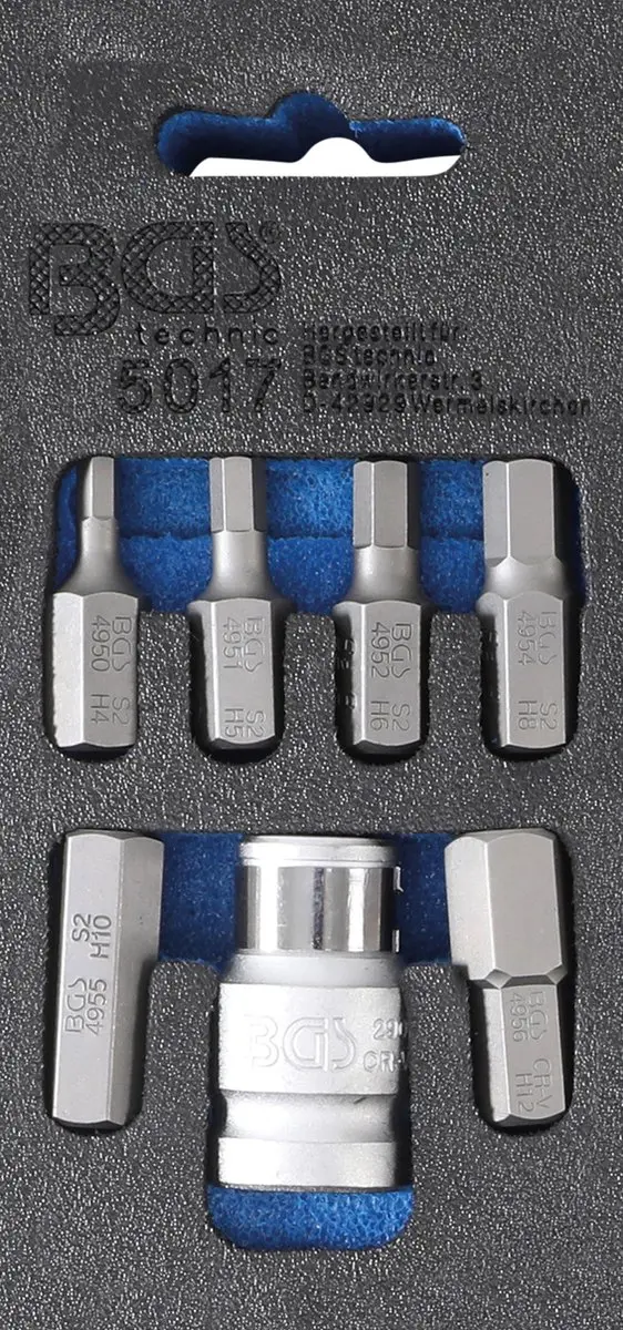BGS technic 5017 Bitset 3/8 Zeskant 7-delig