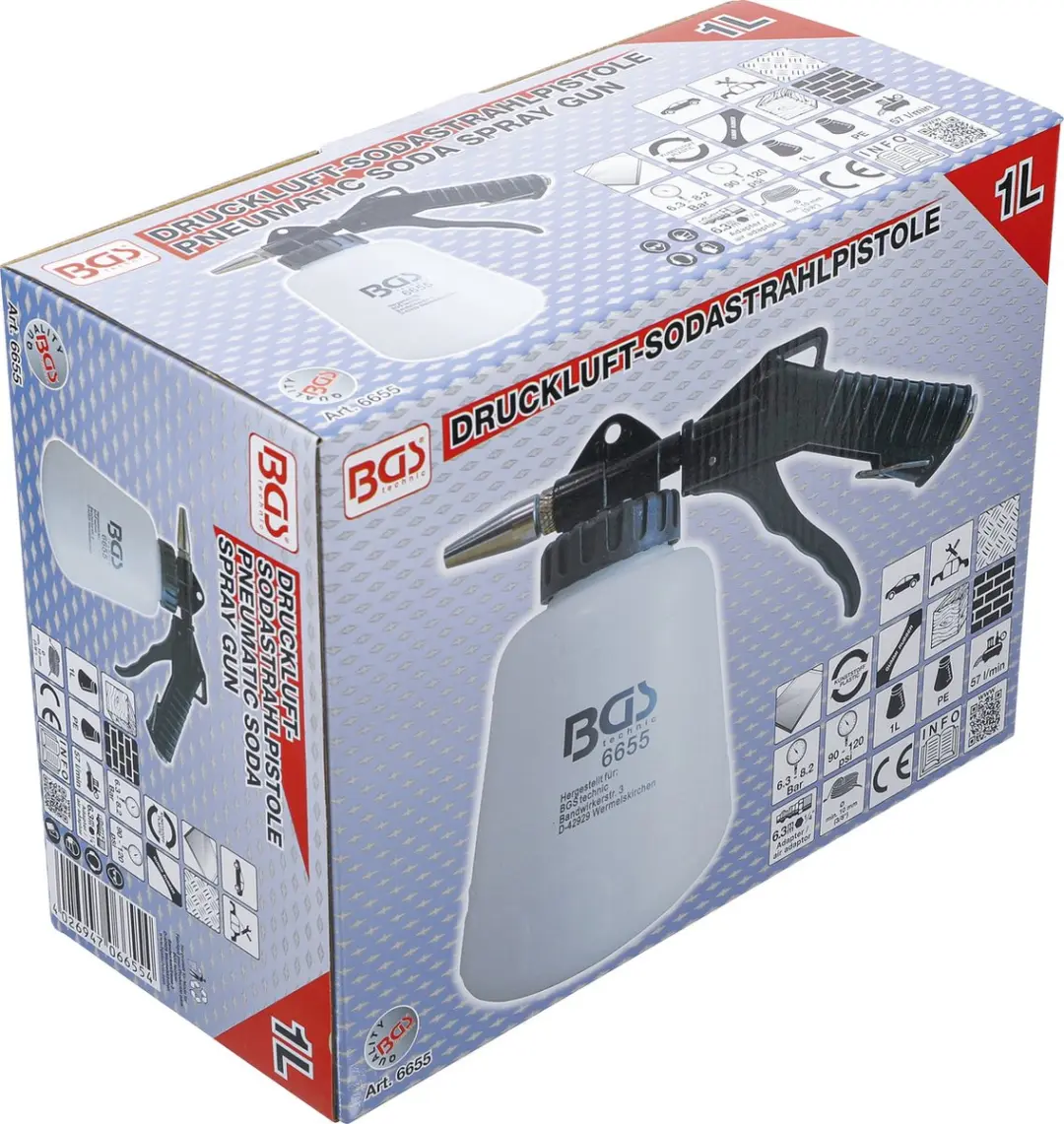 BGS technic 6655 Perslucht-sodastraalpistool - 1 liter - afbeelding 4 van 4
