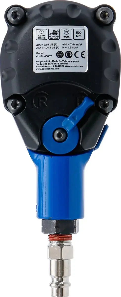 BGS technic 7646 Mini Perslucht Slagmoersleutel 1/2 - 500 Nm - afbeelding 6 van 6