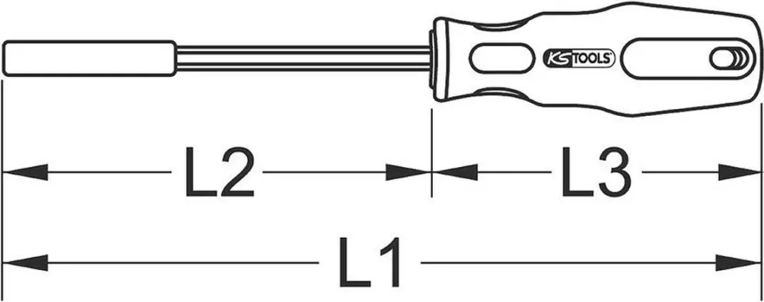 KS Tools 159.1198 Bitschroevendraaier 1/4 - 205mm - afbeelding 5 van 6