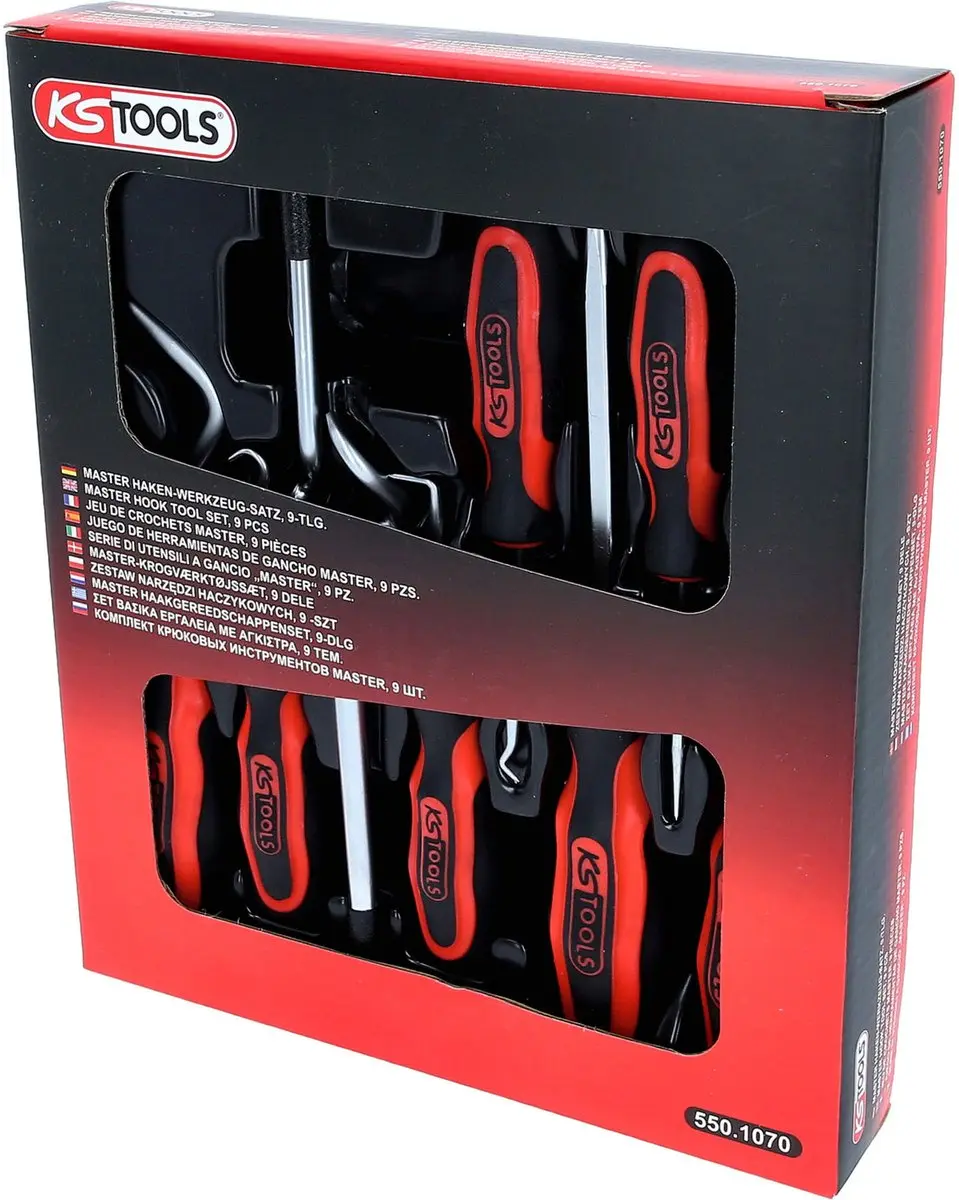 KS Tools Master Haakset 550.1070 - 9-delig - Zilver/Zwart - afbeelding 3 van 6