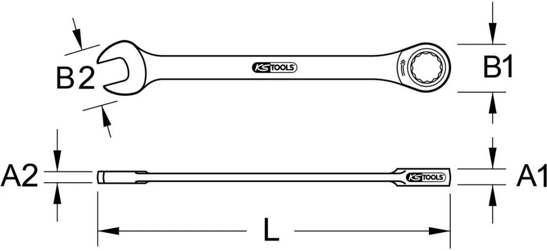 KS Tools 503.5217 Steek-ringratelsleutel 17 mm - afbeelding 3 van 3